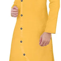 os jeans Men Cotton Blend Kurta Dhoti Pant Set image 3