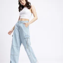 glitchez Women Mid Rise Blue Jeans image 2