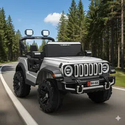 pp infinity Kids THAR 12V Electric Ride On Jeep For Kids With Remote Control, Music 1-6 Yrs Jeep Battery Operated Ride On-picture-33