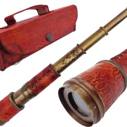 Stark Export House Brass Telescope Binoculars 17.5-inches with Wood Box Catadioptric Telescope-image-38