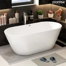 plantex Acrylic Bathtub For Bathroom/Bath Tub for Adults/Deep Soaker Bathtub with Overflow,Popup and Drain Pipe (BSM-203,White, 1500mm) Drop-in Bathtub-picture-38