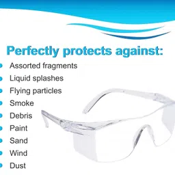 skylight Lightweight Goggles For Eye Safety Protection Reusable (Transparent | Free size | Unisex) Power Tool Safety Goggle image 5