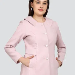 young club classic STRIP FURR Self Design Coat For Women image 5