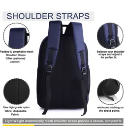 luzian Medium 22 L Backpack Casual School Design Tuition College Office Shoulder Backpack For Unisex image 5