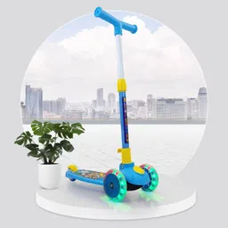 kidz n toys 3 Wheel Kick Scooter with LED Light & Adjustable Height Scooter for Kids Tricycle-picture-17