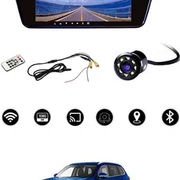 maties 8LED Camera With 7Inch BT Full Touch Button Screen For Car 201 Black LED image 1
