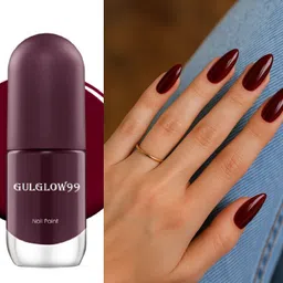gulglow99 Quick Drying Formula Rich Pigmentation Nail Lacquer MAROON image 1