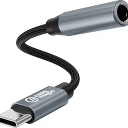 Case-Magic Grey Type C to 3.5mm Audio Jack Adapter with DAC | Hi-Fi Stereo & Braided Aux Cable Phone Converter-picture-42