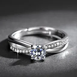 myki Prin Women Rings with Rose box packing Stainless Steel Cubic Zirconia Silver Plated Ring-picture-11