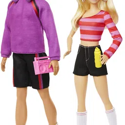 barbie Fashionistas 2 Doll & 6 Accessories Set, Roller-Skating Theme, 65th Anniversary-picture-28