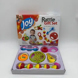 jvts 6 Pcs Rattle Set with Teathers for Newborn Baby Rattle image 2