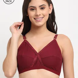 Friskers Pack Of 2 Red & Maroon Balconette Bra 2O-312-03-312-14-30-image-96
