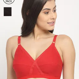 Friskers Pack Of 2 Non Padded Balconette Bras-image-79