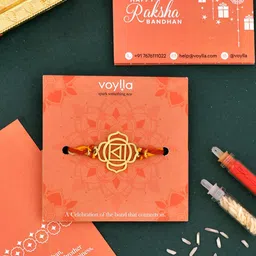 Voylla High Polish Abstract Floral Motif Rakhi-picture-18