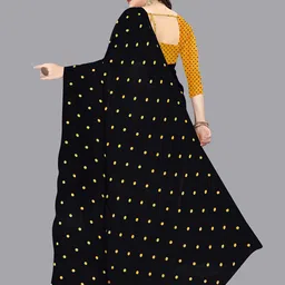 moda rapido ANAND SAREES Polka Dot Printed Half and Half Saree image 4