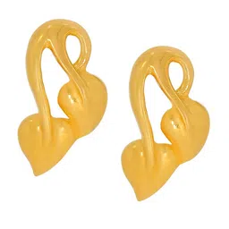 BHIMA 22K Hallmark 916 Purity Yellow Gold Moulding Leaf Stud-picture-41