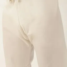 SOJANYA Men Olive Green & Rust Red Jacquard Ethnic Motifs Straight Kurta with Churidar image 4