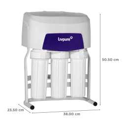 Livpure UTC Series 8L RO + UV + UF Hot and Cold Water Purifier with Silver Nano Technology (White) image 2