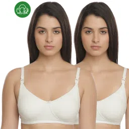 Inner Sense Women's Full Cup Nursing Bra Pack of 2 - White image 1