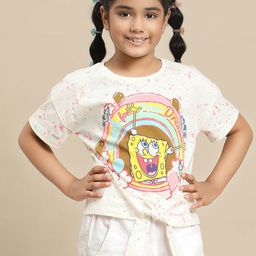 Kids Ville Girls Printed Pure Cotton Tshirts-picture-29