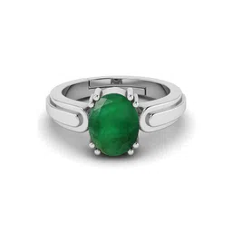 RRVGEM 7.00 KT Silver Plated Emerald Ring-picture-27