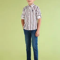 U.S. Polo Assn. Kids Boys Corduroy Pure Cotton Striped Casual Shirt image 2