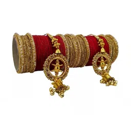 RENOY Set Of 68 Stones Studded & Beaded Bangles-picture-31