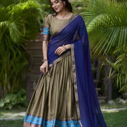 LOOKNBOOK ART Ready to Wear Lehenga & Unstitched Blouse With Dupatta image 4