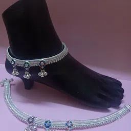 AamNa Enterprises Silver-Plated Anklet image 3