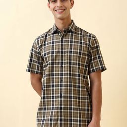 Allen Solly Tartan Checks Checked Slim Fit Cotton Casual Shirt-picture-5