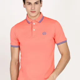Provogue Men Polo Collar Applique Slim Fit T-shirt-picture-22