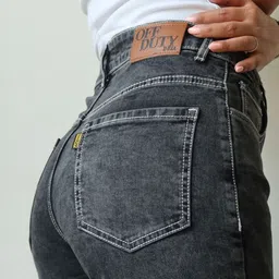 Off Duty India Women Whiskers and Chevrons Bootcut High-Rise Jeans image 2