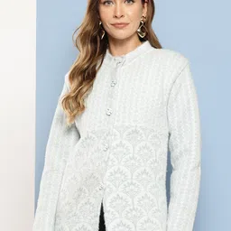 BAESD Women Woollen Cardigan Sweater-image-20