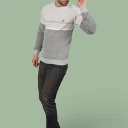 GRACIT Men Striped Woollen Pullover image 4