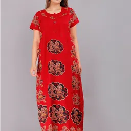 AAKARSHANA Printed Maxi Nightdress image 2