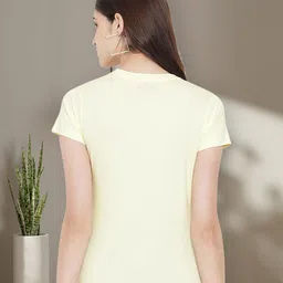 Dreambe Women Pack of 2 Typography Printed Round Neck Cotton T-shirts image 2