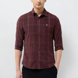 U.S. Polo Assn. Men Tailored Fit Checked Casual Shirt image 3