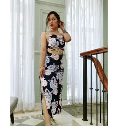 BAESD Shoulder Straps Floral Print Maxi Dress image 4