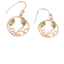 Meadows 925 Sterling Silver Artificial Stones Studded Circular Shaped Drop Earrings-picture-55