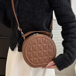 LULU & SKY PU Structured Handheld Bag with Quilted image 3