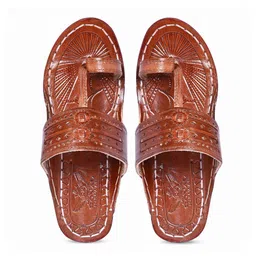 ROYAL KHWAAB Men Ethnic Leather Comfort Sandals-image-43