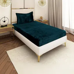 BLUEDOT Teal 220 TC Single Bedsheet with 1 Pillow Covers-picture-57