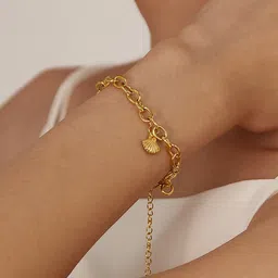 Jewels Galaxy Gold-Plated Charm Bracelet image 5