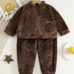 INCLUD Girls Self Design Long Sleeves Zipper Jacket With Jogger-picture-15