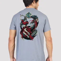 Greylongg Men Printed Applique T-shirt image 1