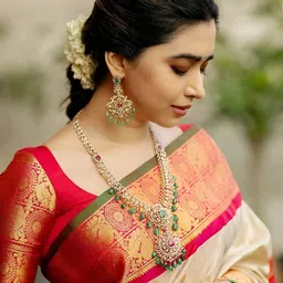 CANIZZARO Woven Design Embellished Zari Banarasi Saree image 3