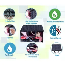 Stylista Blue Printed Water Resistant Multi-Utility Zippered Wardrobe Organisers image 5