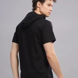 SOLACEACTIVE Fear Less Typography Printed Hooded T-Shirt image 4