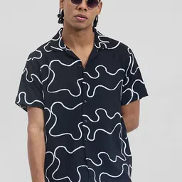 Snitch Men Boxy Opaque Printed Casual Shirt-image-90