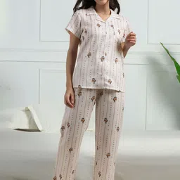 House of Comfort Typography Printed Cotton Shirt & Pyjamas-picture-27